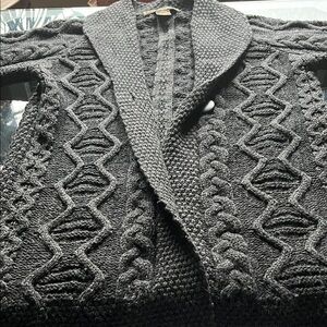 Aran Crafts Charcoal Merino Wool Sweater
